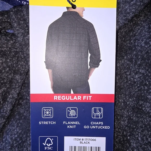 Chaps Plaid Flannel Men's Shirt NWT (LS25) - Picture 4 of 13